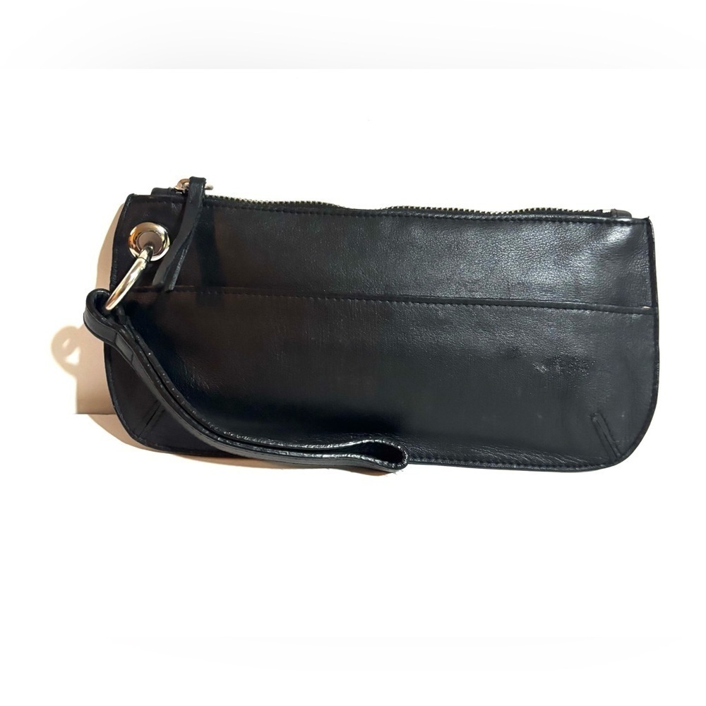 Old navy Black Leather Wristlet clutch